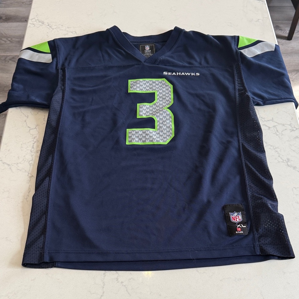 Seahawks Youth XL Navy Blue NFL Football Jersey